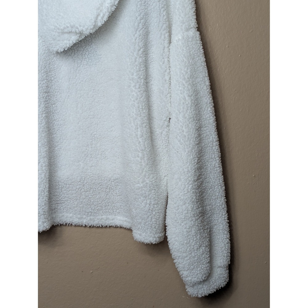 NFL Sherpa Hoodie Women XL White Philadelphia Eagles Gameday Fleece Pullover - Picture 15 of 15